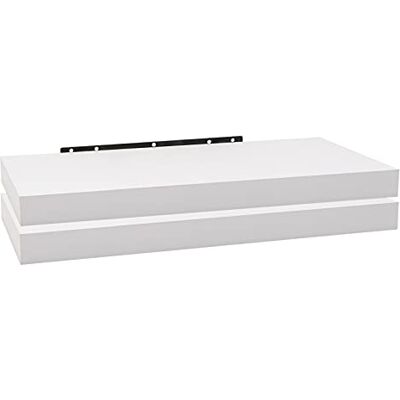 WOLTU Étagère Murale, Étagère Suspendue, Étagère Flottante en MDF, Lot de 2, Blanc, pour Salon, Cuisine, Chambre, Salle de Bain etc RG9369ws-2 - Publicité WOLTU Étagère Murale, Étagère Suspendue, Étagère Flottante en MDF, Lot de 2, Blanc, pour Salon, Cuisine, Chambre, Salle de Bain etc RG9369ws-2 - Publicité
