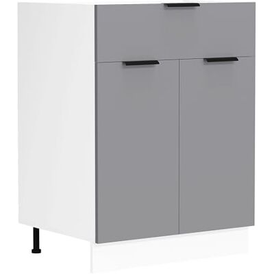 VCM Armoire de Cuisine Largeur 60 cm Tiroir Meuble Bas Cuisine Fasola Armoire de Cuisine Largeur 60 cm Tiroir Meuble Bas Cuisine Fasola Blanc/Anthracite - Publicité VCM Armoire de Cuisine Largeur 60 cm Tiroir Meuble Bas Cuisine Fasola Armoire de Cuisine Largeur 60 cm Tiroir Meuble Bas Cuisine Fasola Blanc/Anthracite - Publicité