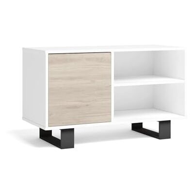 SKRAUT HOME - Wind - Structure blanche - Porte chêne - TV Unit - Publicité SKRAUT HOME - Wind - Structure blanche - Porte chêne - TV Unit - Publicité