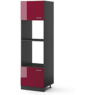 Vicco Armoire Micro-Ondes R-Line, Rouge Brillant, 60cm, pour Une Combinaison Libre au Sein de systèmes de Cuisine modulaires - Publicité Vicco Armoire Micro-Ondes R-Line, Rouge Brillant, 60cm, pour Une Combinaison Libre au Sein de systèmes de Cuisine modulaires - Publicité
