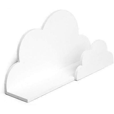 HomeZone Étagère murale en bois blanc pour enfants Motif nuage flottant 40 cm Pour chambre à coucher, chambre d'enfant - Publicité HomeZone Étagère murale en bois blanc pour enfants Motif nuage flottant 40 cm Pour chambre à coucher, chambre d'enfant - Publicité