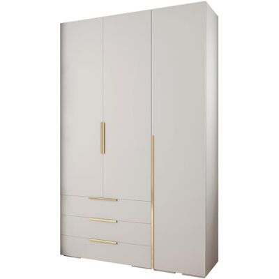 ABIKSMEBLE Inova 1 Ensemble de Meubles Garde-Robe Moderne pour Chambre à Coucher, Salon, Entrée, Chambre d'enfant Meuble de Rangement pour Dressing 236,7x150x47cm Blanc, Or - Publicité ABIKSMEBLE Inova 1 Ensemble de Meubles Garde-Robe Moderne pour Chambre à Coucher, Salon, Entrée, Chambre d'enfant Meuble de Rangement pour Dressing 236,7x150x47cm Blanc, Or - Publicité