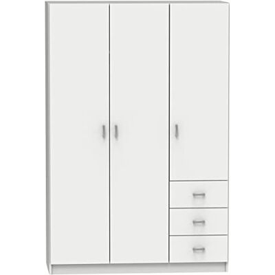 Pegane - Armoire placard - Blanc - 180x120x50 - Placard - Publicité Pegane - Armoire placard - Blanc - 180x120x50 - Placard - Publicité
