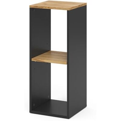 Vicco Étagère à Livres Tomy, Anthracite/chêne doré, 30x74cm avec 2 Compartiments Ouverts, pour Le Rangement et la présentation de Livres et de décorations - Publicité Vicco Étagère à Livres Tomy, Anthracite/chêne doré, 30x74cm avec 2 Compartiments Ouverts, pour Le Rangement et la présentation de Livres et de décorations - Publicité