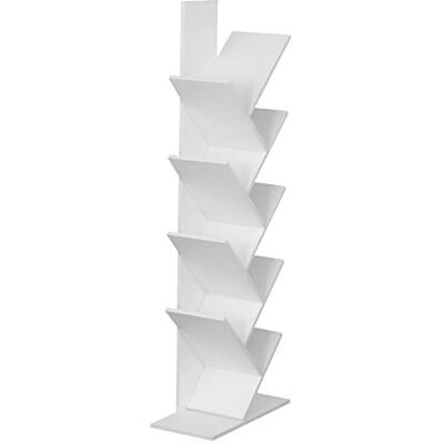 Happy Garden Bibliothèque au Style Moderne 8 étagères Blanche Simone. Meuble de Rangement 8 Niveaux en Forme d'arbre. Étagères de rangements pour Livre. Publicité Happy Garden Bibliothèque au Style Moderne 8 étagères Blanche Simone. Meuble de Rangement 8 Niveaux en Forme d'arbre. Étagères de rangements pour Livre. Publicité