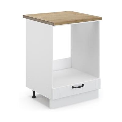 Vicco Meuble pour Four Fame-Line, Blanc Campagne, 60cm, PT Chêne, à Combiner avec d'autres modules de la série Fame-Line - Publicité Vicco Meuble pour Four Fame-Line, Blanc Campagne, 60cm, PT Chêne, à Combiner avec d'autres modules de la série Fame-Line - Publicité