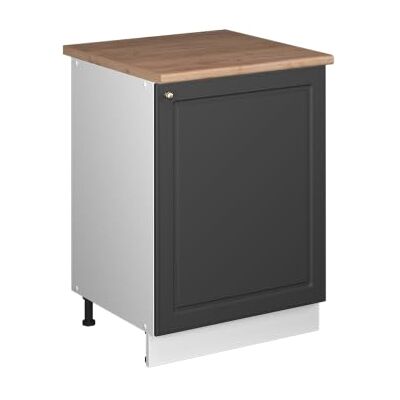 Vicco Meuble Bas de Cuisine Fame-Line, Anthrazit-Gold Landhaus/Blanc, 60cm 1 Porte avec Plan de Travail - Publicité Vicco Meuble Bas de Cuisine Fame-Line, Anthrazit-Gold Landhaus/Blanc, 60cm 1 Porte avec Plan de Travail - Publicité