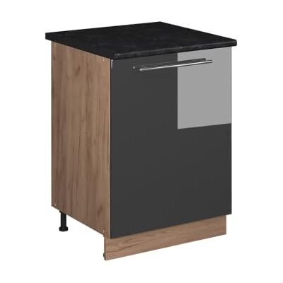 Vicco Meuble Bas de Cuisine Fame-Line, Anthracite Haute Brillance/Chêne de Force doré, 60cm 1 Porte avec Plan de Travail - Publicité Vicco Meuble Bas de Cuisine Fame-Line, Anthracite Haute Brillance/Chêne de Force doré, 60cm 1 Porte avec Plan de Travail - Publicité