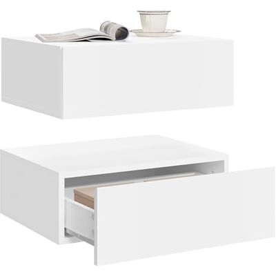 WOLTU Lot de 2 Table de Chevet Suspendue avec Tiroir, Table de Chevet Murale, 40x30x14 cm, Table de Nuit Flottante, Étagère de Chevet Moderne, Mobilier de Chambre en Bois, Blanc, NTS24ws-2 - Publicité WOLTU Lot de 2 Table de Chevet Suspendue avec Tiroir, Table de Chevet Murale, 40x30x14 cm, Table de Nuit Flottante, Étagère de Chevet Moderne, Mobilier de Chambre en Bois, Blanc, NTS24ws-2 - Publicité