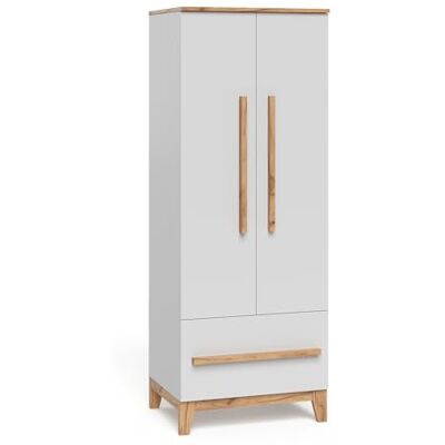 VitaliSpa Armoire pour Enfants Malia, Blanc/Artisan, 70x186.8cm, Compatible avec d'autres Meubles de la série Malia - Publicité VitaliSpa Armoire pour Enfants Malia, Blanc/Artisan, 70x186.8cm, Compatible avec d'autres Meubles de la série Malia - Publicité