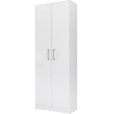 PEGANE Armoire, Placard de Rangement avec 2 Portes Coloris Blanc Longueur 61 x Profondeur 32 x Hauteur 170 cm - Publicité PEGANE Armoire, Placard de Rangement avec 2 Portes Coloris Blanc Longueur 61 x Profondeur 32 x Hauteur 170 cm - Publicité