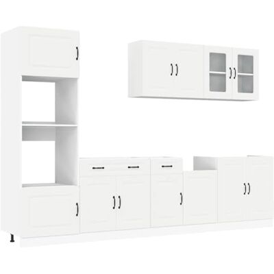 vidaXL Ensemble d'armoires Cuisine 7pcs Kalmar Blanc Bois d'ingénierie - Publicité vidaXL Ensemble d'armoires Cuisine 7pcs Kalmar Blanc Bois d'ingénierie - Publicité