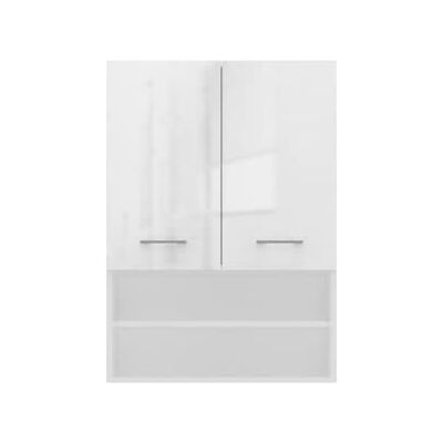 CDF Meuble Dessus Machine à Laver Armoire de Salle de Bain Suspendue Étagère Murale de Rangement 4 Niveaux 64 x 90 x 30 cm Blanc Brillant - Publicité CDF Meuble Dessus Machine à Laver Armoire de Salle de Bain Suspendue Étagère Murale de Rangement 4 Niveaux 64 x 90 x 30 cm Blanc Brillant - Publicité