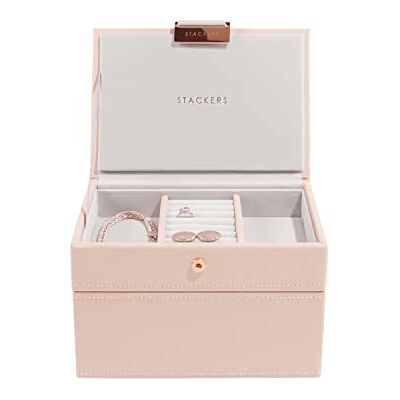 Stackers mini boîte à bijoux en rose pâle - Publicité Stackers mini boîte à bijoux en rose pâle - Publicité