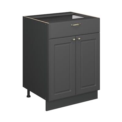 Vicco Meuble Cuisine Fame-Line, Anthrazit-Gold Landhaus, 60cm avec tiroir, sans PT, à Combiner avec d'autres modules de la série Fame-Line - Publicité Vicco Meuble Cuisine Fame-Line, Anthrazit-Gold Landhaus, 60cm avec tiroir, sans PT, à Combiner avec d'autres modules de la série Fame-Line - Publicité