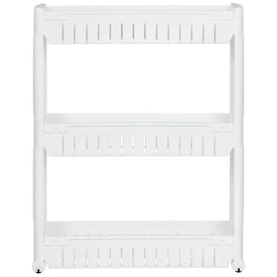 LANTUS ABS Étagère de Rangement Fine, Chariot de Cuisine,Meuble de Cuisine, Meuble de Rangement à roulettes, Étagère de Cuisine roulante, Plastique-54,5 * 12,5 * 71cm Trois Couches - Publicité LANTUS ABS Étagère de Rangement Fine, Chariot de Cuisine,Meuble de Cuisine, Meuble de Rangement à roulettes, Étagère de Cuisine roulante, Plastique-54,5 * 12,5 * 71cm Trois Couches - Publicité