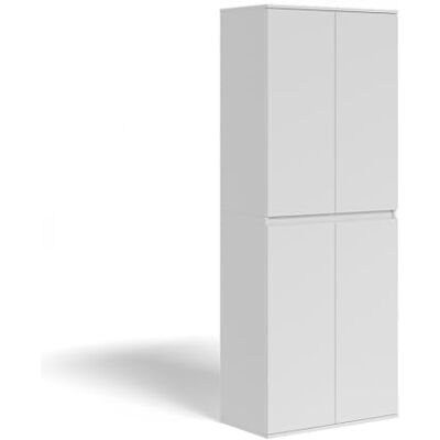 Vicco Armoire à vêtements Claus, Blanc, 74x191.5cm avec 4 Portes, pour Le Rangement des vêtements et des Accessoires - Publicité Vicco Armoire à vêtements Claus, Blanc, 74x191.5cm avec 4 Portes, pour Le Rangement des vêtements et des Accessoires - Publicité