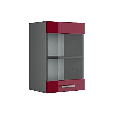 Vicco Armoire en Verre R-Line, Rouge Brillant, 40cm, pour Une Combinaison Libre au Sein de systèmes de Cuisine modulaires - Publicité Vicco Armoire en Verre R-Line, Rouge Brillant, 40cm, pour Une Combinaison Libre au Sein de systèmes de Cuisine modulaires - Publicité