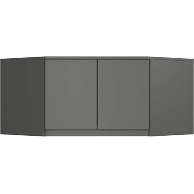 AKORD Ensemble d'armoire S100 gris graphite 100 cm 2 portes 3 étagères l 100 x h 50 x p 55 cm - Publicité AKORD Ensemble d'armoire S100 gris graphite 100 cm 2 portes 3 étagères l 100 x h 50 x p 55 cm - Publicité