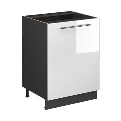 Vicco Meuble Bas de Cuisine Fame-Line, Blanc Haute Brillance/Anthracite, 60cm 1 Porte sans Plan de Travail - Publicité Vicco Meuble Bas de Cuisine Fame-Line, Blanc Haute Brillance/Anthracite, 60cm 1 Porte sans Plan de Travail - Publicité