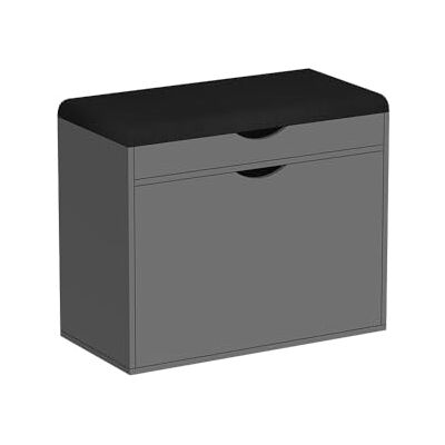 Vicco Banc pour Chaussures Schufy, Anthracite, 60x51cm avec 2 Compartiments, avec Assise rembourrée Amovible pour Un Nettoyage Facile - Publicité Vicco Banc pour Chaussures Schufy, Anthracite, 60x51cm avec 2 Compartiments, avec Assise rembourrée Amovible pour Un Nettoyage Facile - Publicité