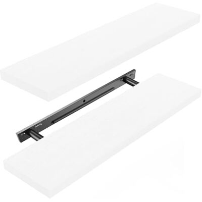 AMADA HOMEFURNISHING Etagere Murale, Grandes Étagère Flottante de 60 cm pour Salle de Bain, Chambre à Coucher, Cuisine, Étagère Murale Bois pour Décoration, Lot de 2, Blanc - Publicité AMADA HOMEFURNISHING Etagere Murale, Grandes Étagère Flottante de 60 cm pour Salle de Bain, Chambre à Coucher, Cuisine, Étagère Murale Bois pour Décoration, Lot de 2, Blanc - Publicité
