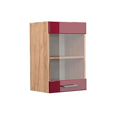 Vicco Armoire en Verre R-Line, Rouge Brillant, 40cm, pour Une Combinaison Libre au Sein de systèmes de Cuisine modulaires - Publicité Vicco Armoire en Verre R-Line, Rouge Brillant, 40cm, pour Une Combinaison Libre au Sein de systèmes de Cuisine modulaires - Publicité