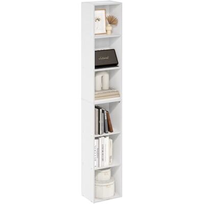 Furinno Luder Bibliothèque, Étagère Haute Moderne À 6 Niveaux, Bibliothèque avec Étagères Ouvertes, 23,6 X 30,5 X 180 Cm, pour Salon, Chambre, Bureau, Blanche - Publicité Furinno Luder Bibliothèque, Étagère Haute Moderne À 6 Niveaux, Bibliothèque avec Étagères Ouvertes, 23,6 X 30,5 X 180 Cm, pour Salon, Chambre, Bureau, Blanche - Publicité