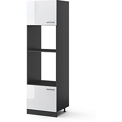 Vicco Armoire Micro-Ondes R-Line, Blanc Haute Brillance, 60cm, pour Une Combinaison Libre au Sein de systèmes de Cuisine modulaires - Publicité Vicco Armoire Micro-Ondes R-Line, Blanc Haute Brillance, 60cm, pour Une Combinaison Libre au Sein de systèmes de Cuisine modulaires - Publicité