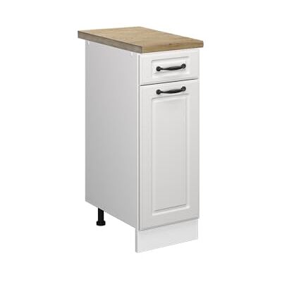 Vicco Meuble Cuisine R-Line, Blanc Campagne, 30cm, PT Chêne, pour Une Combinaison Libre au Sein de systèmes de Cuisine modulaires - Publicité Vicco Meuble Cuisine R-Line, Blanc Campagne, 30cm, PT Chêne, pour Une Combinaison Libre au Sein de systèmes de Cuisine modulaires - Publicité