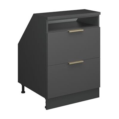 Vicco Meuble sous Pente R-Line, Anthracite-Or, 60cm 2 tiroirs, 60 cm de Profondeur, pour Une Combinaison Libre au Sein de systèmes de Cuisine modulaires - Publicité Vicco Meuble sous Pente R-Line, Anthracite-Or, 60cm 2 tiroirs, 60 cm de Profondeur, pour Une Combinaison Libre au Sein de systèmes de Cuisine modulaires - Publicité