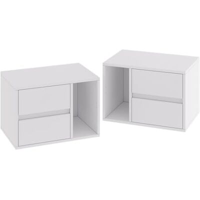 Vicco Table de Nuit Vimogo, Blanc, Lot de 2, pour Un Placement Flexible à côté du lit ou du canapé - Publicité Vicco Table de Nuit Vimogo, Blanc, Lot de 2, pour Un Placement Flexible à côté du lit ou du canapé - Publicité