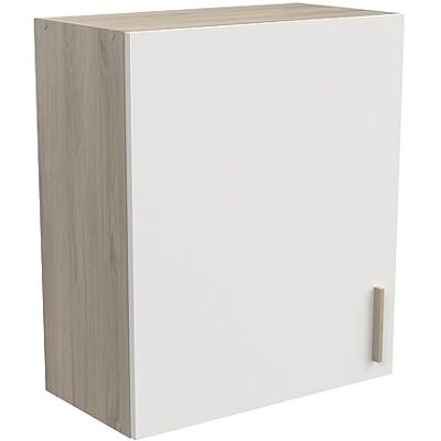 Demeyere Meuble Haut de Cuisine Modulable 1 Porte Cuisine Complete ‟ORIGAN” – Coloris Blanc Mat & Chêne 60 x 30 x 70 cm - Publicité Demeyere Meuble Haut de Cuisine Modulable 1 Porte Cuisine Complete ‟ORIGAN” – Coloris Blanc Mat & Chêne 60 x 30 x 70 cm - Publicité