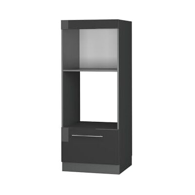 Vicco Armoire Micro-Ondes Fame-Line, Anthracite Haute Brillance, 60cm Ouvert, à Combiner avec d'autres modules de la série Fame-Line - Publicité Vicco Armoire Micro-Ondes Fame-Line, Anthracite Haute Brillance, 60cm Ouvert, à Combiner avec d'autres modules de la série Fame-Line - Publicité