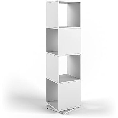 Vicco Étagère pivotante, Blanc, 35.2x144.2cm, pour Le Rangement de dossiers et de boîtes 30x30 cm, pivotant à 360° - Publicité Vicco Étagère pivotante, Blanc, 35.2x144.2cm, pour Le Rangement de dossiers et de boîtes 30x30 cm, pivotant à 360° - Publicité