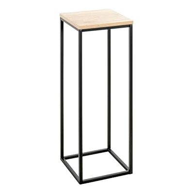 HAKU Porte Plantes chêne Naturel, Noir, MDF, Métal Dim.: L 23 x H 67 x P 23 cm, Style: Moderne - Publicité HAKU Porte Plantes chêne Naturel, Noir, MDF, Métal Dim.: L 23 x H 67 x P 23 cm, Style: Moderne - Publicité
