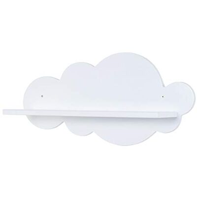 Bainba Étagère Murale Enfant Nuage Blanche pour Chambre bébé et Enfant 39 x 22 cm Finition MDF laqué Blanc - Publicité Bainba Étagère Murale Enfant Nuage Blanche pour Chambre bébé et Enfant 39 x 22 cm Finition MDF laqué Blanc - Publicité