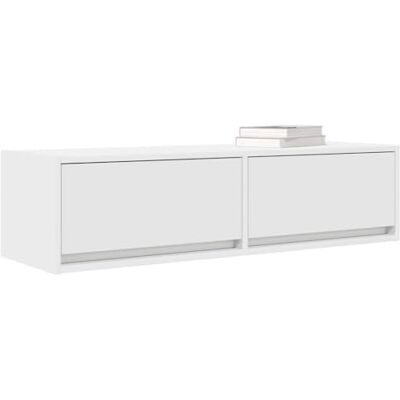 vidaXL Meuble TV Blanc Glissant Doucement - Meuble TV - Publicité vidaXL Meuble TV Blanc Glissant Doucement - Meuble TV - Publicité