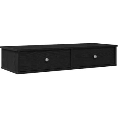 vidaXL Étagère Murale et tiroirs Noir 100x37,5x19 cm Bois d'ingénierie, étagère Murale avec Armoire, Meuble de Rangement Mural, Armoire de Rangement Flottante - Publicité vidaXL Étagère Murale et tiroirs Noir 100x37,5x19 cm Bois d'ingénierie, étagère Murale avec Armoire, Meuble de Rangement Mural, Armoire de Rangement Flottante - Publicité