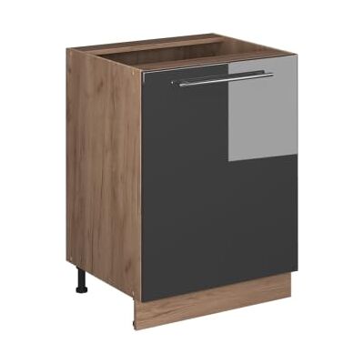 Vicco Meuble Bas de Cuisine Fame-Line, Anthracite Haute Brillance/Chêne de Force doré, 60cm 1 Porte sans Plan de Travail - Publicité Vicco Meuble Bas de Cuisine Fame-Line, Anthracite Haute Brillance/Chêne de Force doré, 60cm 1 Porte sans Plan de Travail - Publicité