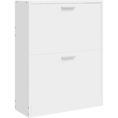 vidaXL Meuble à Chaussures en Bois avec 2 Compartiments, Armoire à Chaussures avec Tiroir, Organisateur de Maison Salon Intérieur, Blanc - Publicité vidaXL Meuble à Chaussures en Bois avec 2 Compartiments, Armoire à Chaussures avec Tiroir, Organisateur de Maison Salon Intérieur, Blanc - Publicité
