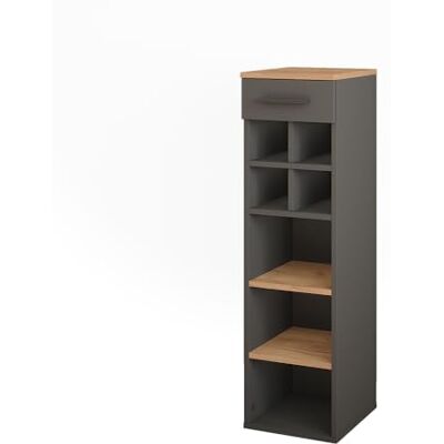 Vicco Casier à vin Repose, Chêne doré/Anthracite, 30x106cm, Convient au Rangement des Bouteilles de vin et des Livres - Publicité Vicco Casier à vin Repose, Chêne doré/Anthracite, 30x106cm, Convient au Rangement des Bouteilles de vin et des Livres - Publicité