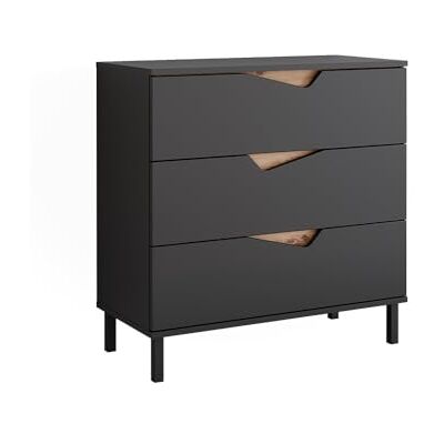 Vicco Commode avec tiroirs Marelle, Anthracite/Artisan, 80x81.2cm avec 3 tiroirs, Convient pour Le Rangement de vêtements et d’Accessoires - Publicité Vicco Commode avec tiroirs Marelle, Anthracite/Artisan, 80x81.2cm avec 3 tiroirs, Convient pour Le Rangement de vêtements et d’Accessoires - Publicité