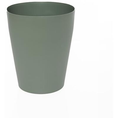 Sinoba Corbeille à papier en plastique idéale pour chambre d'enfant, bureau, cuisine, hauteur 26,5 cm, 12 l, couleur vert olive - Publicité Sinoba Corbeille à papier en plastique idéale pour chambre d'enfant, bureau, cuisine, hauteur 26,5 cm, 12 l, couleur vert olive - Publicité