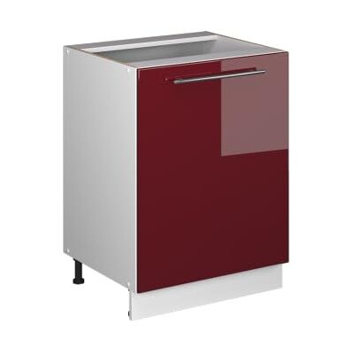 Vicco Meuble Bas de Cuisine Fame-Line, Rouge Bordeaux Haute Brillance/Blanc, 60cm 1 Porte sans Plan de Travail - Publicité Vicco Meuble Bas de Cuisine Fame-Line, Rouge Bordeaux Haute Brillance/Blanc, 60cm 1 Porte sans Plan de Travail - Publicité