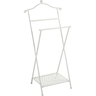 HAKU Valet de chambre pliable Valet de chambre pliable Métal blanc chaulé Dimensions : L 46 x H 98 x P 35 cm, Style : Bohème - Publicité HAKU Valet de chambre pliable Valet de chambre pliable Métal blanc chaulé Dimensions : L 46 x H 98 x P 35 cm, Style : Bohème - Publicité