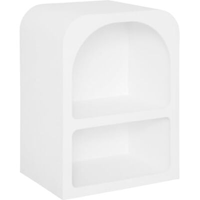 PEGANE Table de Chevet, Table de Nuit avec 2 niches en Bois Coloris Blanc Longueur 40 x Profondeur 30 x Hauteur 55 cm - Publicité PEGANE Table de Chevet, Table de Nuit avec 2 niches en Bois Coloris Blanc Longueur 40 x Profondeur 30 x Hauteur 55 cm - Publicité