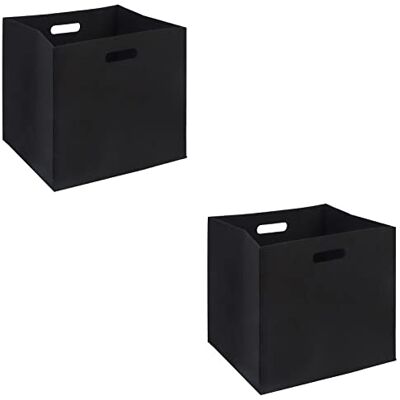 IDIMEX Lot de 2 boites de Rangement en Feutrine Felt, Panier de Rangement en Feutrine Noir dim 32x32x32 cm, Cube de Rangement Pliable, Style Moderne - Publicité IDIMEX Lot de 2 boites de Rangement en Feutrine Felt, Panier de Rangement en Feutrine Noir dim 32x32x32 cm, Cube de Rangement Pliable, Style Moderne - Publicité