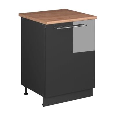 Vicco Meuble Bas de Cuisine Fame-Line, Anthracite Haute Brillance/Anthracite, 60cm 1 Porte avec Plan de Travail - Publicité Vicco Meuble Bas de Cuisine Fame-Line, Anthracite Haute Brillance/Anthracite, 60cm 1 Porte avec Plan de Travail - Publicité