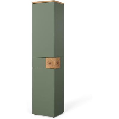 Vicco Meuble Salle de Bain Eden, Vert, 40x184.2cm avec 2 Portes et 1 tiroir, Beaucoup d'espace de Rangement pour Les Accessoires de Salle de Bain - Publicité Vicco Meuble Salle de Bain Eden, Vert, 40x184.2cm avec 2 Portes et 1 tiroir, Beaucoup d'espace de Rangement pour Les Accessoires de Salle de Bain - Publicité